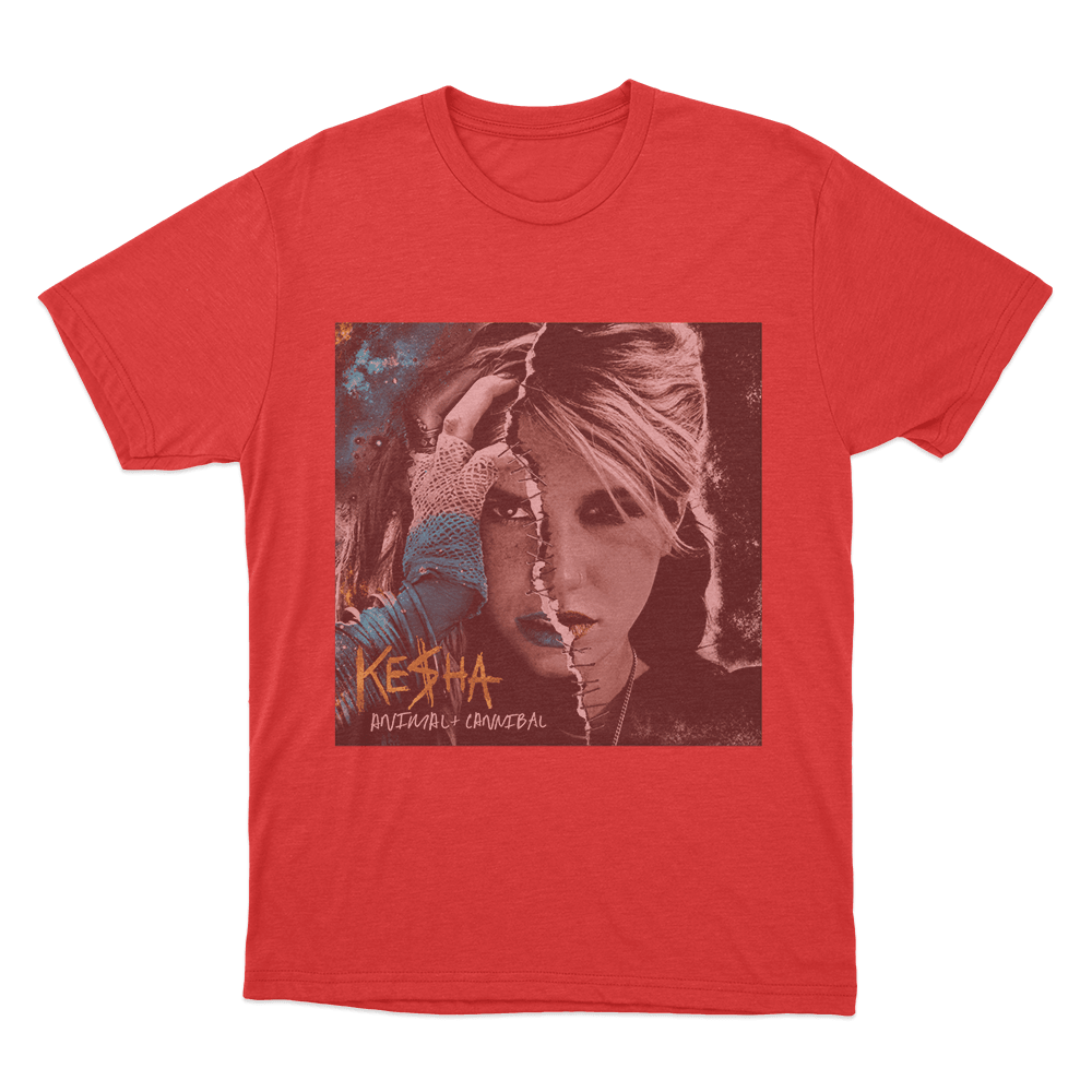Animal + Cannibal Cover Unisex T Shirt Red Animal Cannibal Cover Unisex T Shirt Red