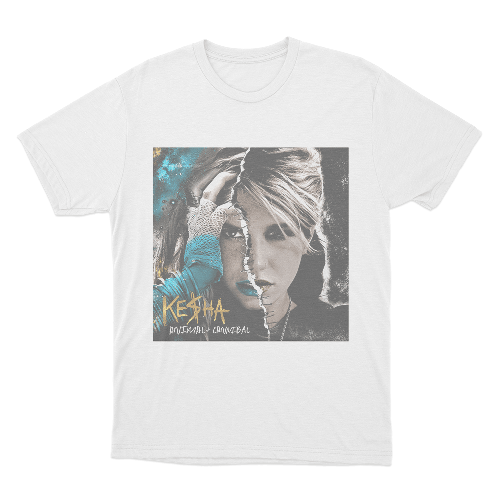 Animal + Cannibal Cover Unisex T Shirt White Animal Cannibal Cover Unisex T Shirt White