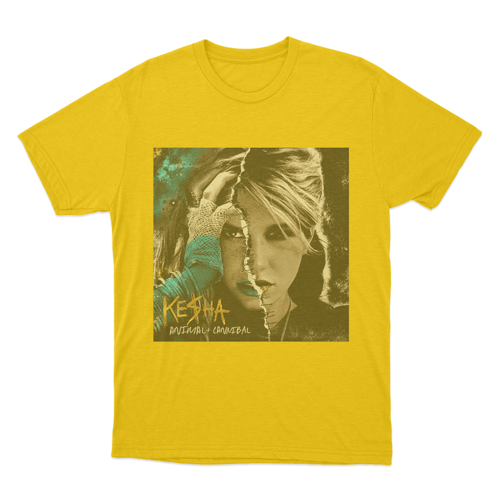 Animal + Cannibal Cover Unisex T Shirt Yellow Animal Cannibal Cover Unisex T Shirt Yellow