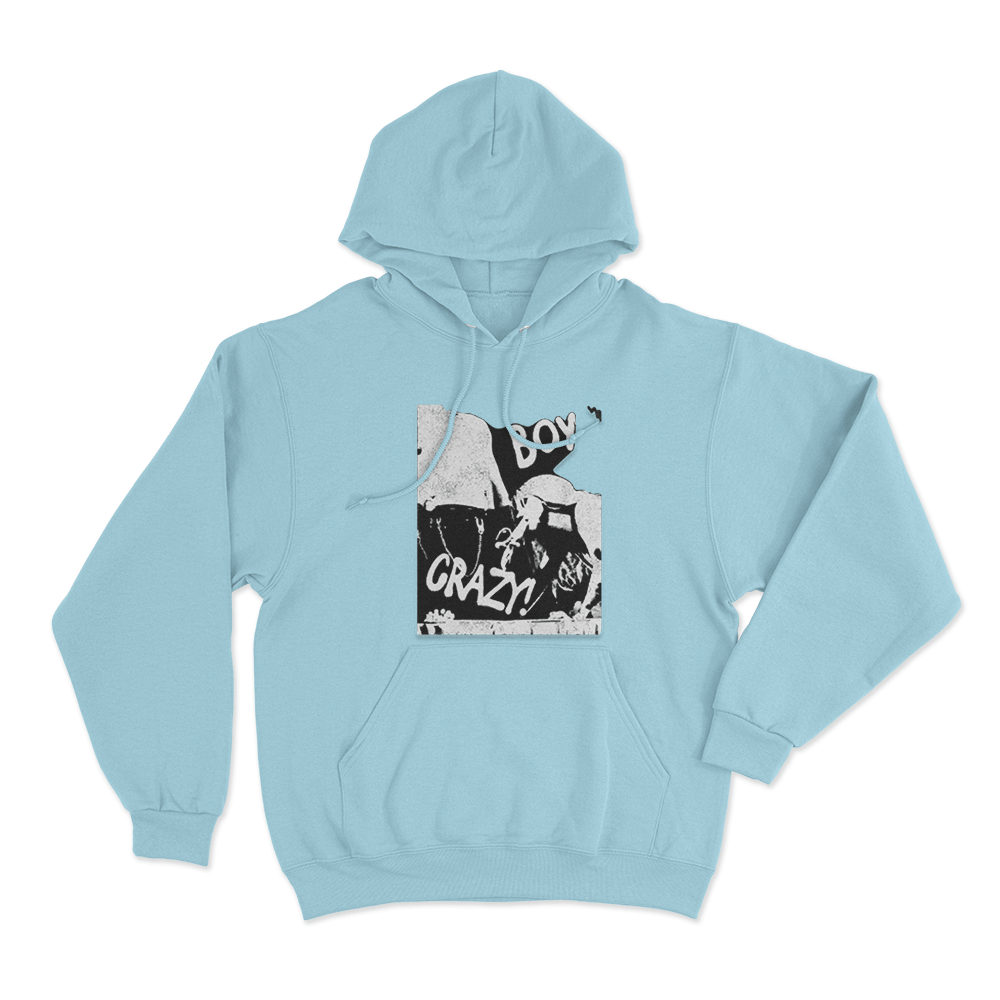 Boy Crazy Tits Out Tour Unisex Hoodie Sky Blue Boy Crazy Tits Out Tour Unisex Hoodie Sky Blue