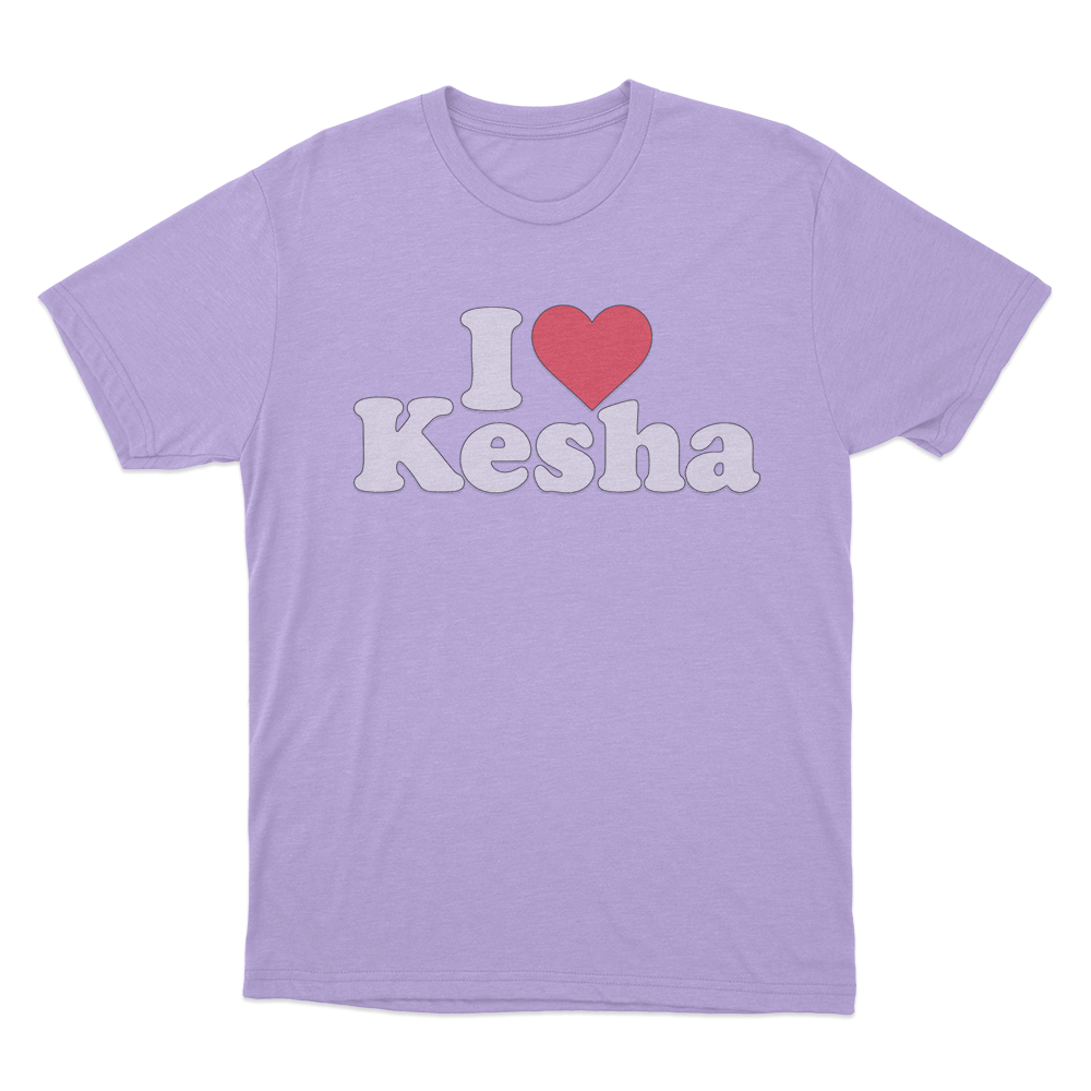 I Love Kesha Unisex T Shirt Purple I Love Kesha Unisex T Shirt Purple