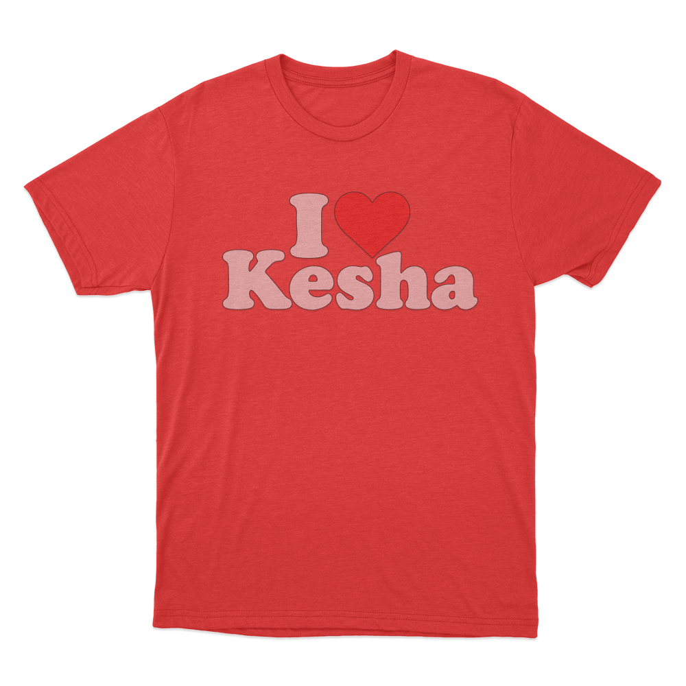 I Love Kesha Unisex T Shirt Red I Love Kesha Unisex T Shirt Red