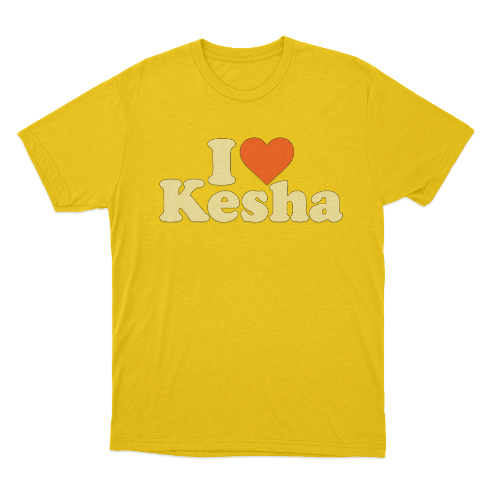 I Love Kesha Unisex T Shirt Yellow I Love Kesha Unisex T Shirt Yellow