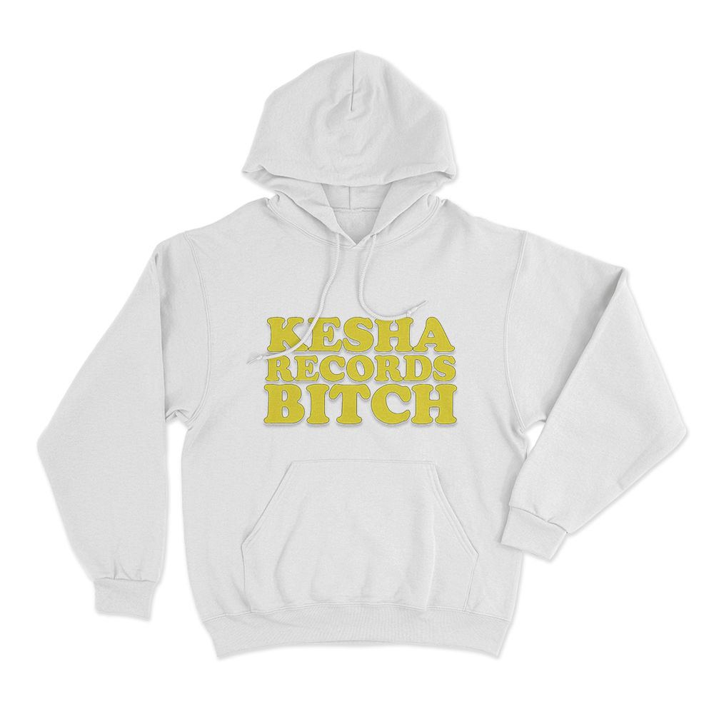 Kesha Records Unisex Hoodie White Kesha Records Unisex Hoodie White