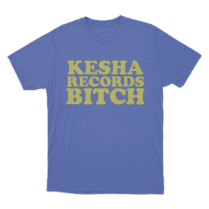 Kesha Records Unisex T Shirt Blue