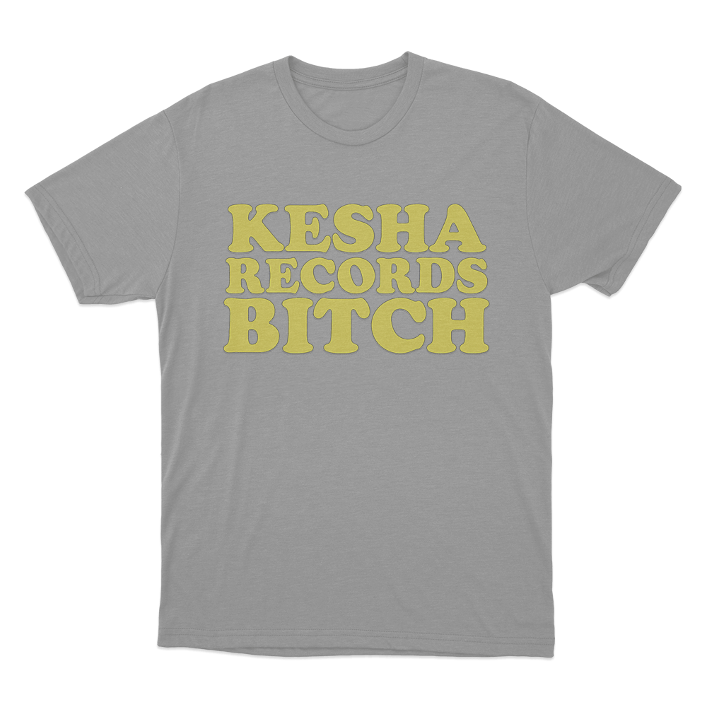 Kesha Records Unisex T Shirt Grey Kesha Records Unisex T Shirt Grey