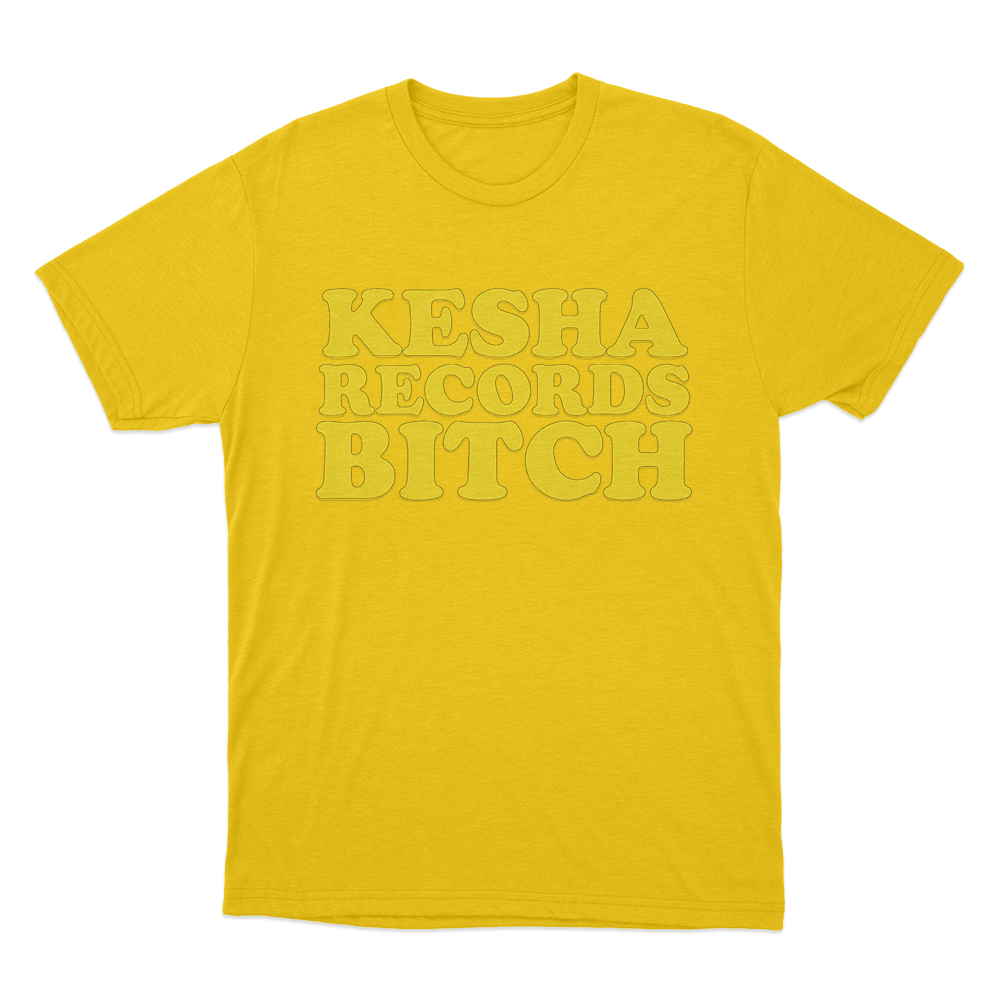 Kesha Records Unisex T Shirt Yellow Kesha Records Unisex T Shirt Yellow