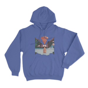 Spaceship Unisex Hoodie Blue