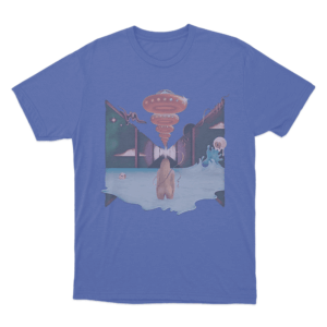 Spaceship Unisex T Shirt Blue
